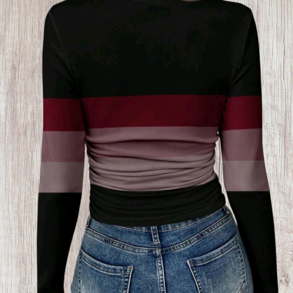 Rucheed Sides Slim Fit Lightweight Top - Picture 3 of 3